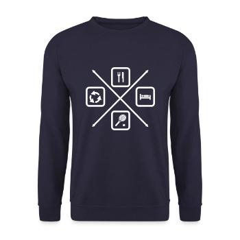 The Life Cycle of a Tennis Player,Tennis - Unisex Sweatshirt - navy - Front - Alina (178cm) & Michal (187cm)