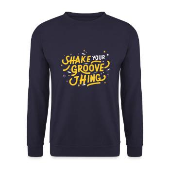 Shake your groove thing - Unisex Sweatshirt - navy - Front - Alina (178cm) & Michal (187cm)
