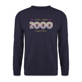 Birthday Cool since 2000 - Unisex Sweatshirt - navy - Front - Alina (178cm) & Michal (187cm)