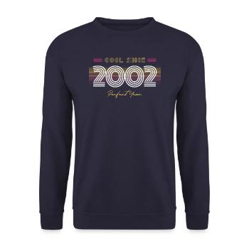 Birthday Cool since 2002 - Unisex Sweatshirt - navy - Front - Alina (178cm) & Michal (187cm)