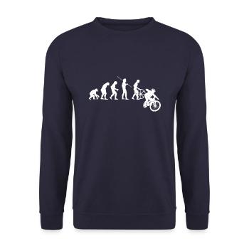 MTB Fahrrad & Bike Evolution - Unisex Pullover - Navy - Vorne - Alina (178cm) & Michal (187cm)