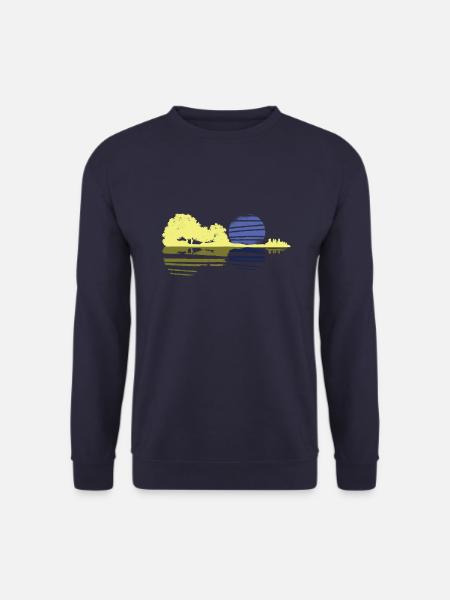 Gitarre Sonnenuntergang - Unisex Pullover - Navy