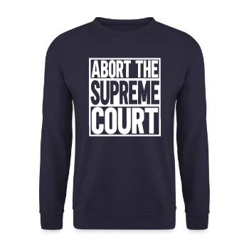 Abort the Court - Unisex Sweatshirt - navy - Front - Alina (178cm) & Michal (187cm)