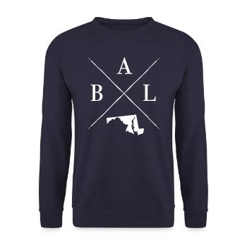 Baltimore - Unisex Sweatshirt - navy - Front - Alina (178cm) & Michal (187cm)