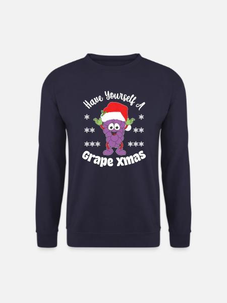 Have yourself a Grape Xmas - Unisex Pullover - Navy