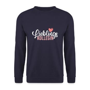 Lieblingskollegin - Büro & Arbeit - Unisex Pullover - Navy - Vorne - Alina (178cm) & Michal (187cm)