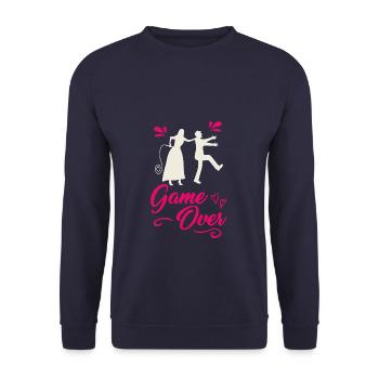 Wedding, couple, love, gift - Unisex Sweatshirt - navy - Front - Alina (178cm) & Michal (187cm)