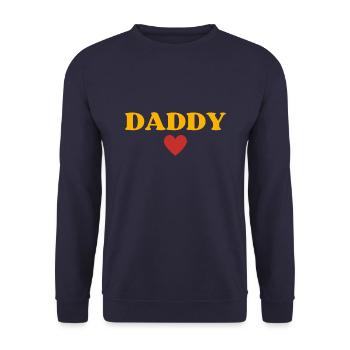 Daddy Best Dad in the World - Unisex Sweatshirt - navy - Front - Alina (178cm) & Michal (187cm)
