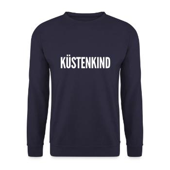 Küstenkind - Unisex Pullover - Navy - Vorne - Alina (178cm) & Michal (187cm)