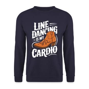 Line Dancing Dancing Dancers - Unisex Sweatshirt - navy - Front - Alina (178cm) & Michal (187cm)