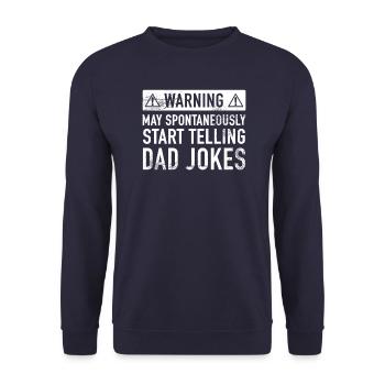 Papa plaisante drôle cadeau de fête des pères - Sweat-shirt Unisexe - marine - Devant - Alina (178cm) & Michal (187cm)