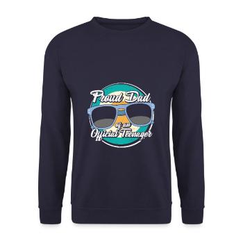 Fier papa d’un adolescent officiel - Sweat-shirt Unisexe - marine - Devant - Alina (178cm) & Michal (187cm)