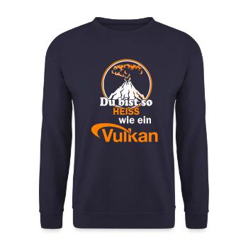 You are as hot as a volcano - Unisex Sweatshirt - navy - Front - Alina (178cm) & Michal (187cm)