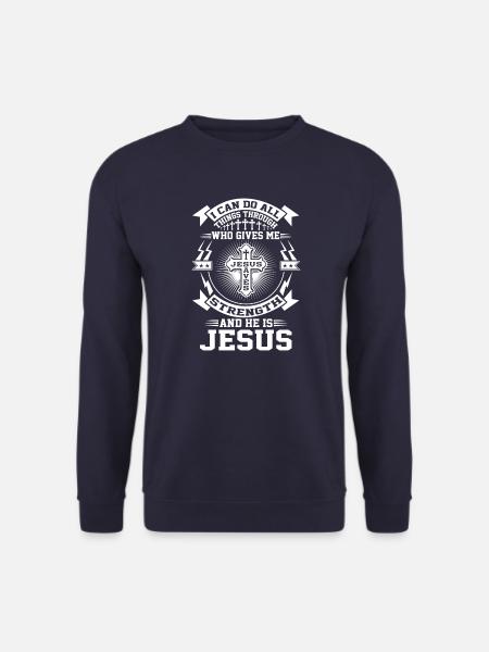 Jesus - Christ - Shirt - Unisex Pullover - Navy