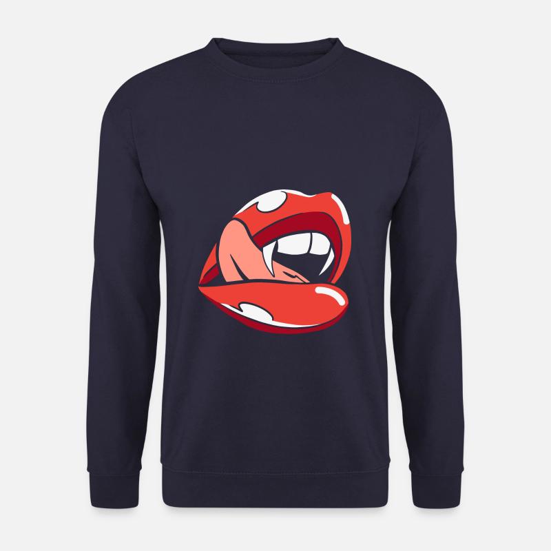 Halloween Bite Lips - Unisex Sweatshirt - navy