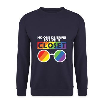LBGT Drapeau Gay Pride Humain - Sweat-shirt Unisexe - marine - Devant - Alina (178cm) & Michal (187cm)