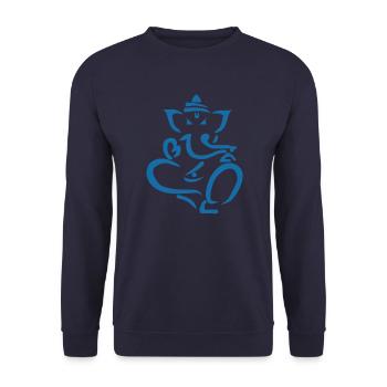 ELEFANT GANESHA - Sweat-shirt Unisexe - marine - Devant - Alina (178cm) & Michal (187cm)