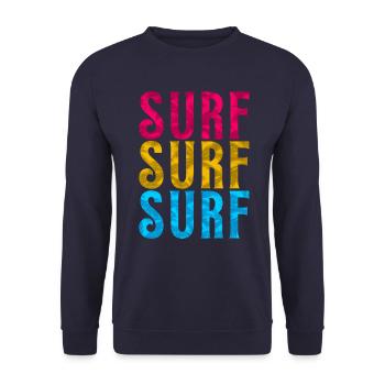 SURF SURF SURF - Unisex Pullover - Navy - Vorne - Alina (178cm) & Michal (187cm)