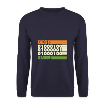 Best Coding dad ever - Unisex Pullover - Navy - Vorne - Alina (178cm) & Michal (187cm)