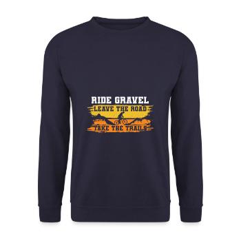 Rouler en gravier Quitter la route prendre les sentiers - Sweat-shirt Unisexe - marine - Devant - Alina (178cm) & Michal (187cm)