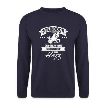 Steinbock - Unisex Pullover - Navy - Vorne - Alina (178cm) & Michal (187cm)