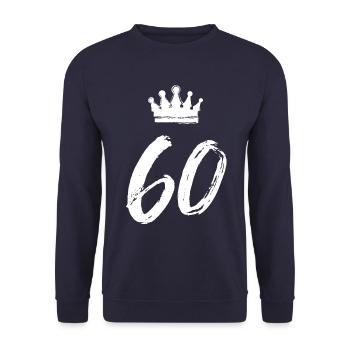 60 Number crown - Unisex Sweatshirt - navy - Front - Alina (178cm) & Michal (187cm)