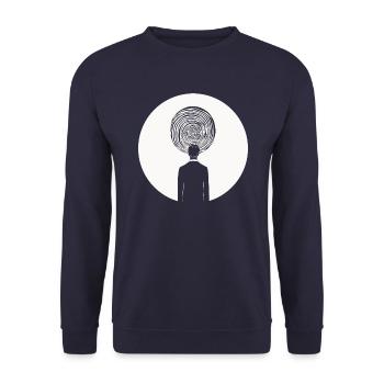 Mystic Spiral - Unisex Sweatshirt - navy - Front - Alina (178cm) & Michal (187cm)