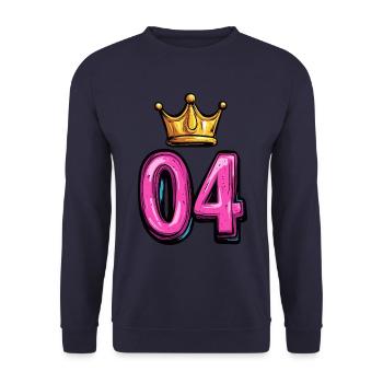 Couronne à 4 chiffres - Sweat-shirt Unisexe - marine - Devant - Alina (178cm) & Michal (187cm)