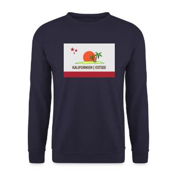 Kalifornien - Unisex Pullover - Navy - Vorne - Alina (178cm) & Michal (187cm)