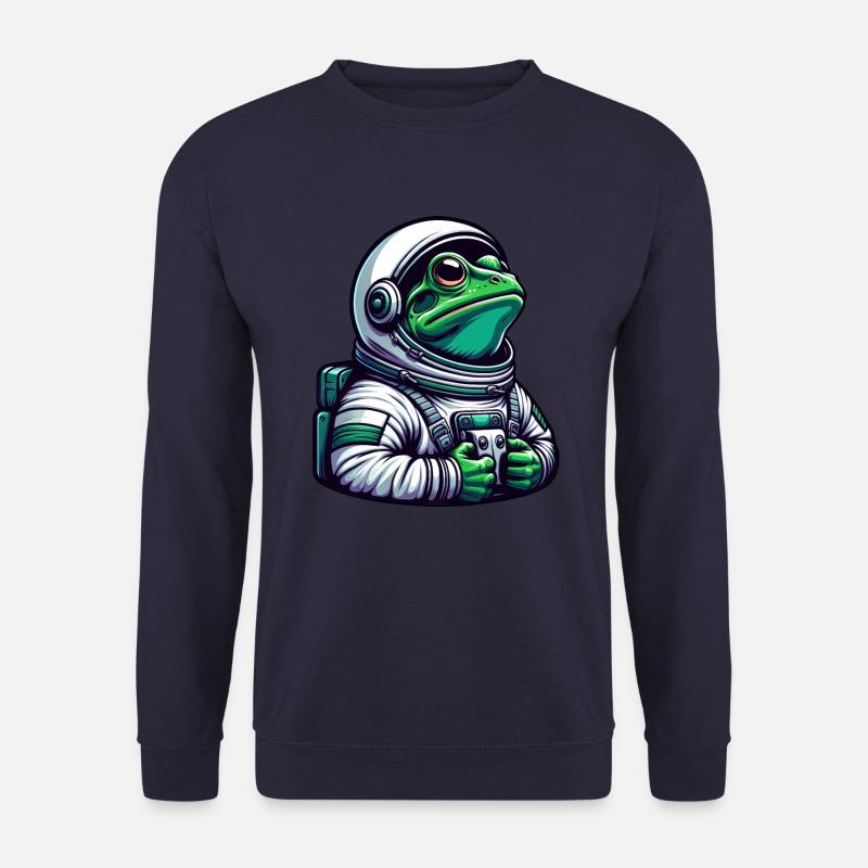 Frog Astronaut in Space - Unisex Sweatshirt - navy