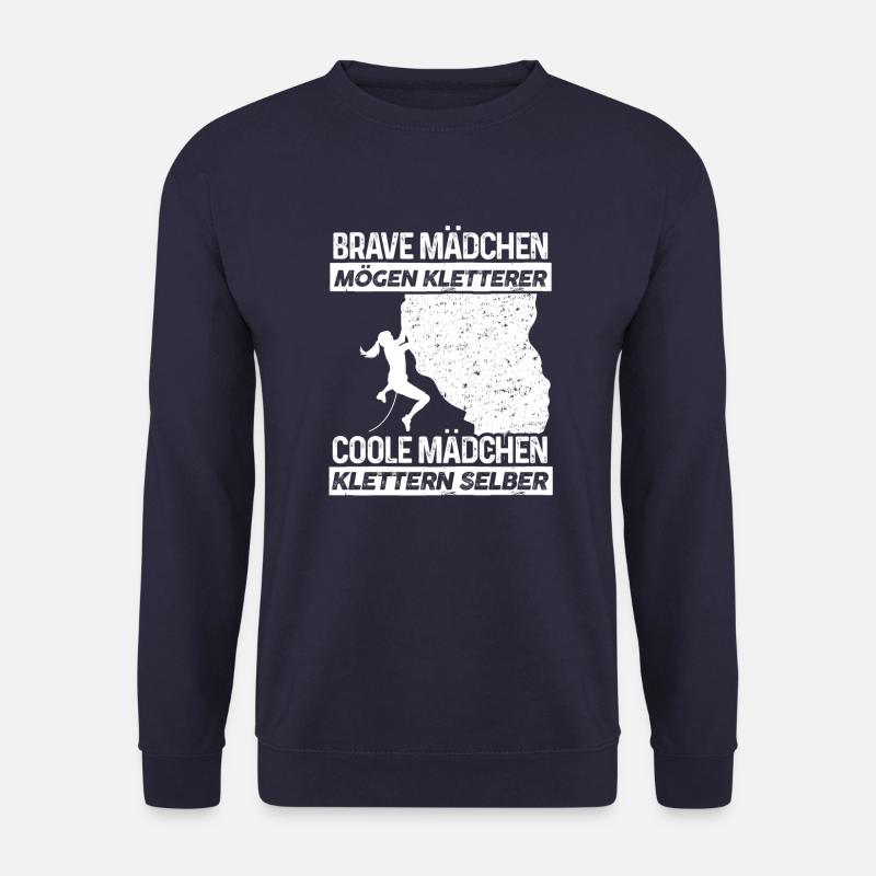 Coole Mädchen klettern selber Geschenk - Unisex Pullover - Navy