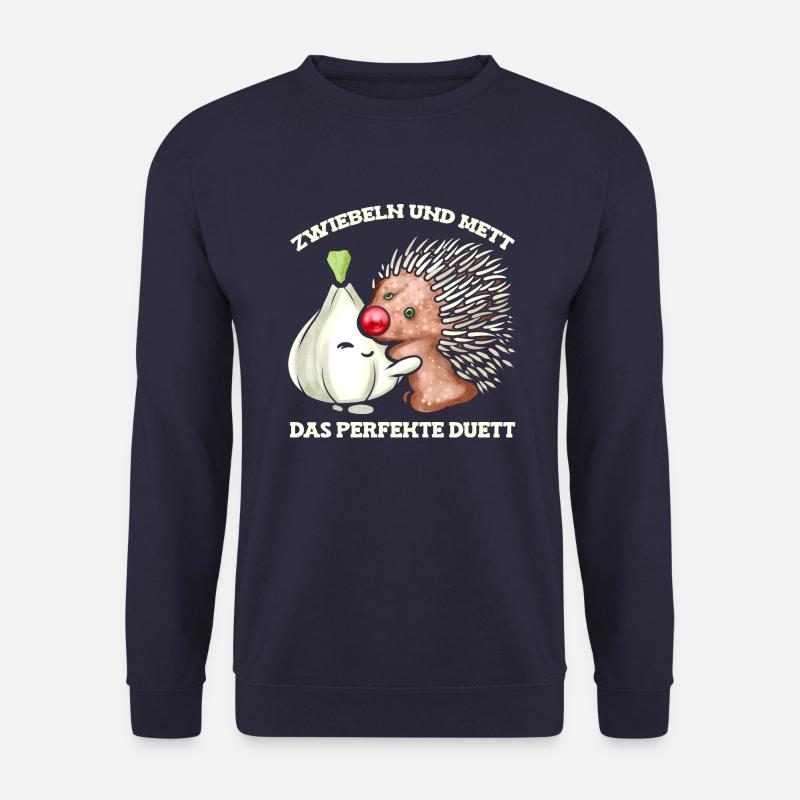 Zwiebel und Mett Liebe - Mettigel & Hack Geschenk - Unisex Pullover - Navy