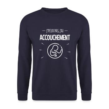 I CAN NOT, I HAVE CHILDBIRTH - FETUS - Unisex Sweatshirt - navy - Front - Alina (178cm) & Michal (187cm)
