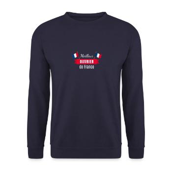 Meilleur Ouvrier de France - Sweat-shirt Unisexe - marine - Devant - Alina (178cm) & Michal (187cm)