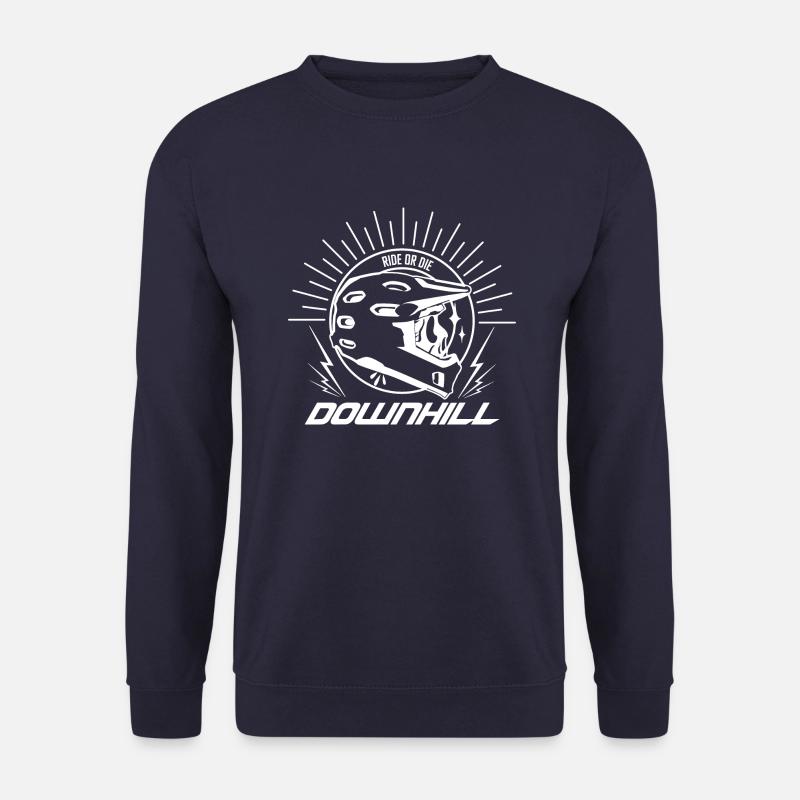 Downhill Ride or die Schädel Helm - Unisex Pullover - Navy