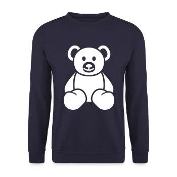 Ours en peluche - Sweat-shirt Unisexe - marine - Devant - Alina (178cm) & Michal (187cm)