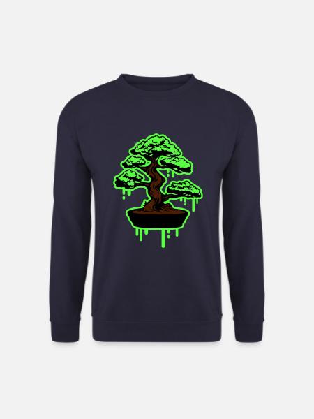Tree Bonsai Symbol - Unisex Sweatshirt - navy