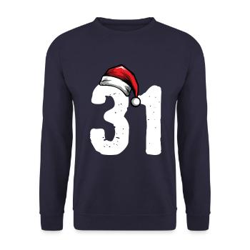 31 Numéro Noël - Sweat-shirt Unisexe - marine - Devant - Alina (178cm) & Michal (187cm)