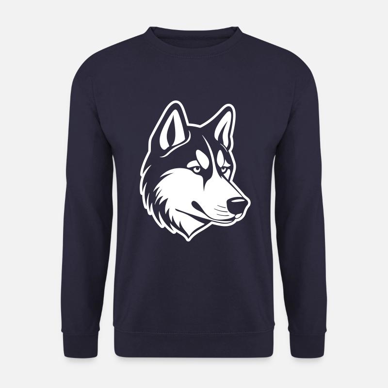 Tête de chien husky - Sweat-shirt Unisexe - marine