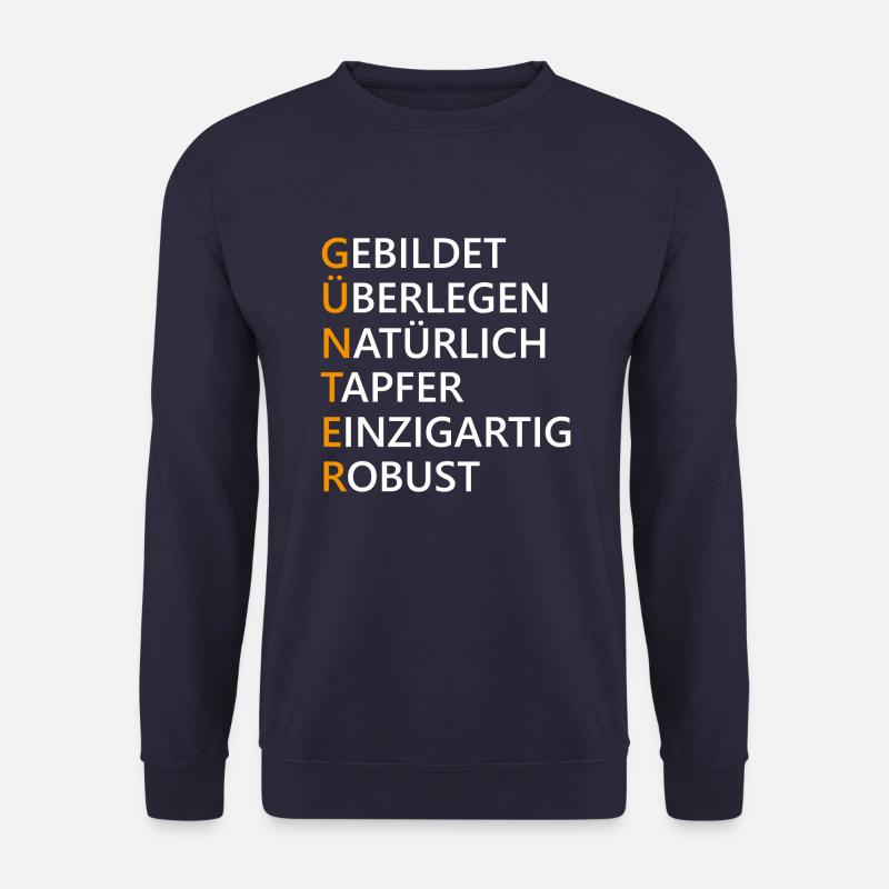 Günter Name Geschenk - Unisex Pullover - Navy