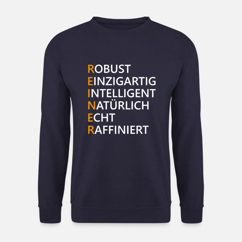 Reiner Name Geschenk - Unisex Pullover - Navy