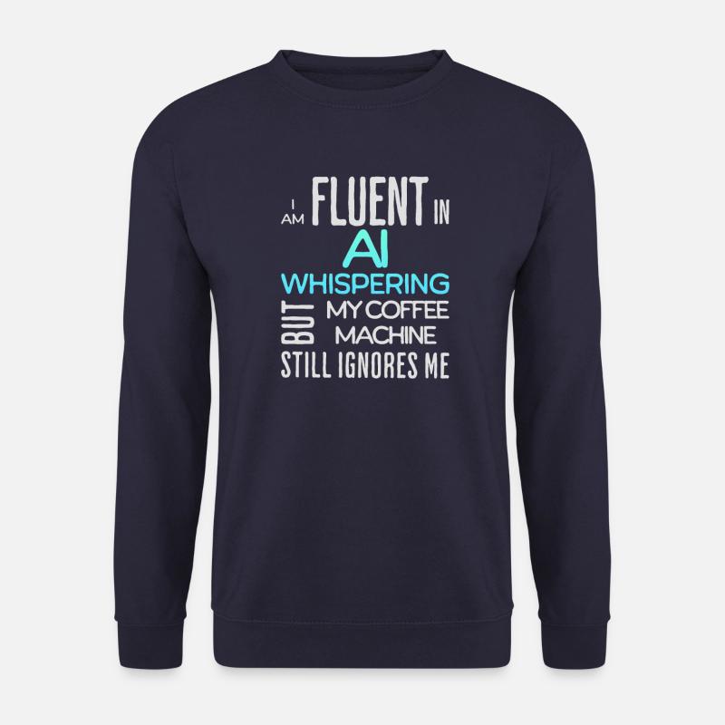 AI Whisperer - Coffee Machine - Unisex Pullover - Navy