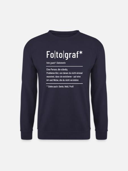 Fotograf - Definition - Lexikon - Unisex Pullover - Navy