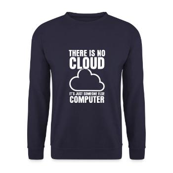 Es ist nur der Computer von jemanden anderem - Unisex Pullover - Navy - Vorne - Alina (178cm) & Michal (187cm)
