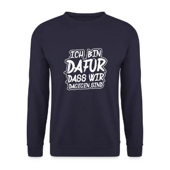 Je suis contre! - Sweat-shirt Unisexe - marine - Devant - Alina (178cm) & Michal (187cm)