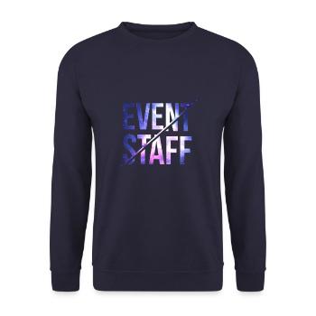 Event Staff - Unisex Pullover - Navy - Vorne - Alina (178cm) & Michal (187cm)