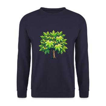 Maple Leaf Maple Tree Canadian Canada Nature - Unisex Sweatshirt - navy - Front - Alina (178cm) & Michal (187cm)