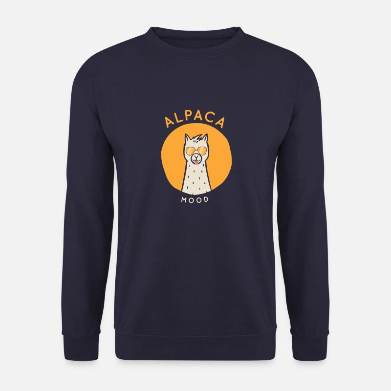 Alpaka Lama Stimmung - Unisex Pullover - Navy
