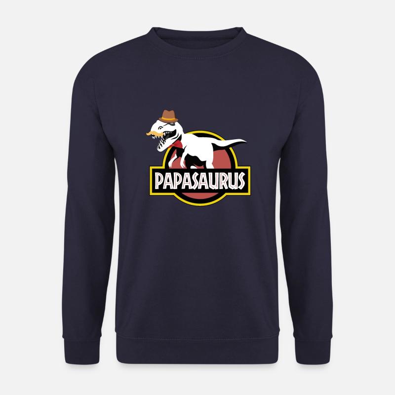 Papasaurus papa dinosaurs - Unisex Sweatshirt - navy