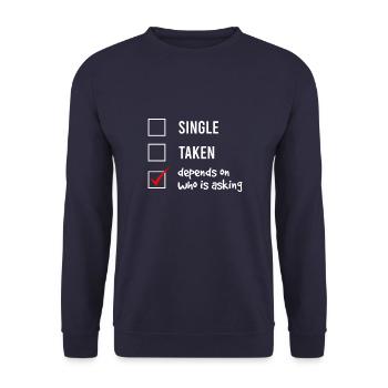 Célibataire ou pardonné? - Sweat-shirt Unisexe - marine - Devant - Alina (178cm) & Michal (187cm)